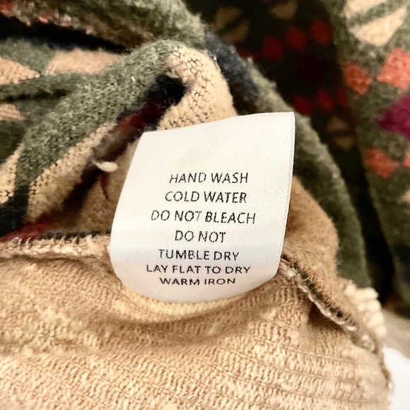 Mazik Army style Womens Corduroy Jacket Button down Aztec Print Sz L - Picture 8 of 11